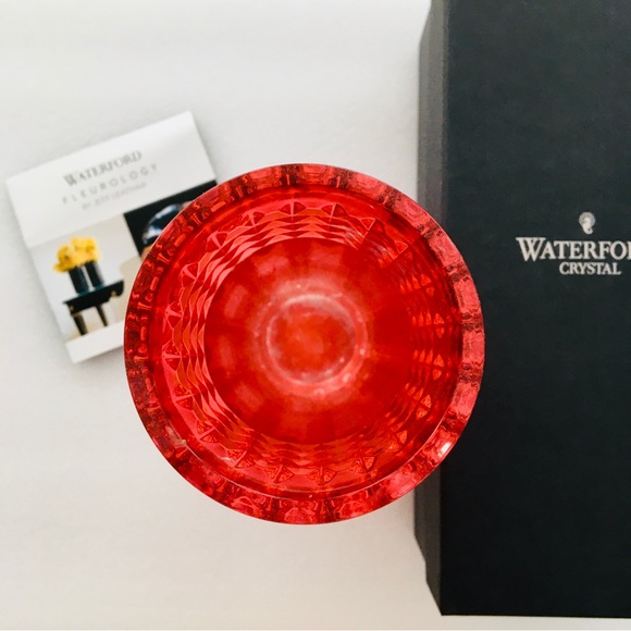 Waterford Red Crystal Vase “Tina” Fleurology Collection - Picture 6 of 10